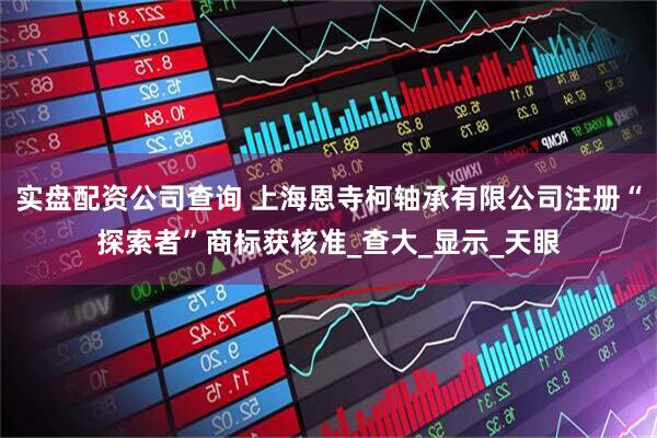 实盘配资公司查询 上海恩寺柯轴承有限公司注册“探索者”商标获核准_查大_显示_天眼