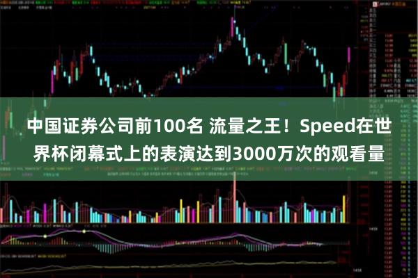 中国证券公司前100名 流量之王！Speed在世界杯闭幕式上的表演达到3000万次的观看量